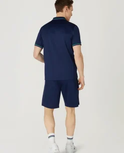 Wimbledon Mens Core Performance Polo - Navy- Tops & T-Shirts|Polo Shirts