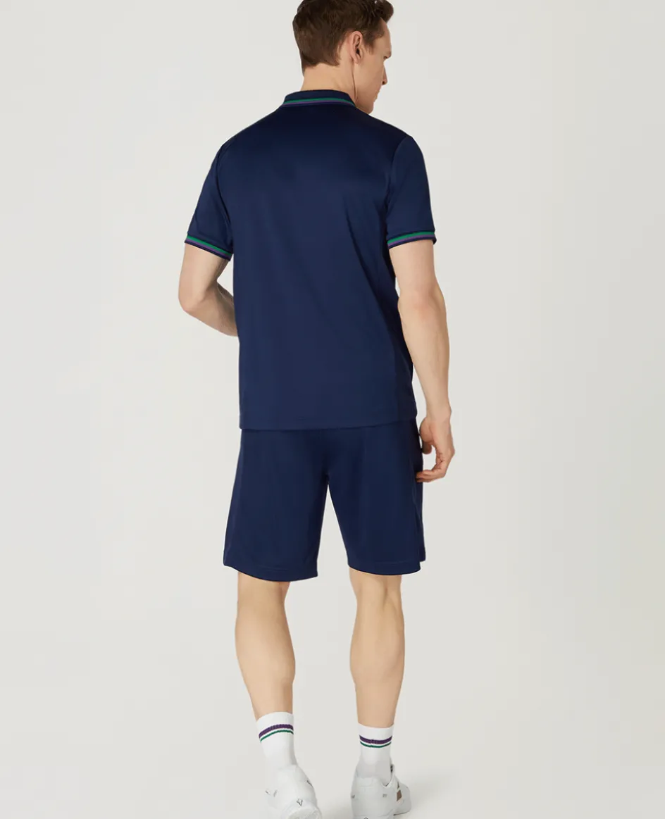 Wimbledon Mens Core Performance Polo - Navy- Tops & T-Shirts|Polo Shirts