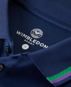 Wimbledon Mens Core Performance Polo - Navy- Tops & T-Shirts|Polo Shirts