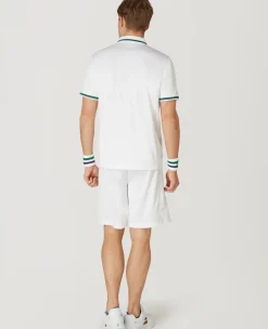 Wimbledon Mens Core Performance Polo - White- Tops & T-Shirts|Polo Shirts