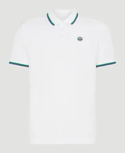 Wimbledon Mens Core Performance Polo - White- Tops & T-Shirts|Polo Shirts