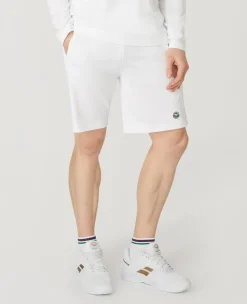 Wimbledon Mens Core Performance Shorts - White- Trousers & Shorts