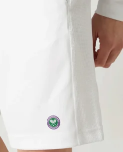 Wimbledon Mens Core Performance Shorts - White- Trousers & Shorts