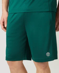 Wimbledon Mens Core Performance Shorts - Green- Trousers & Shorts