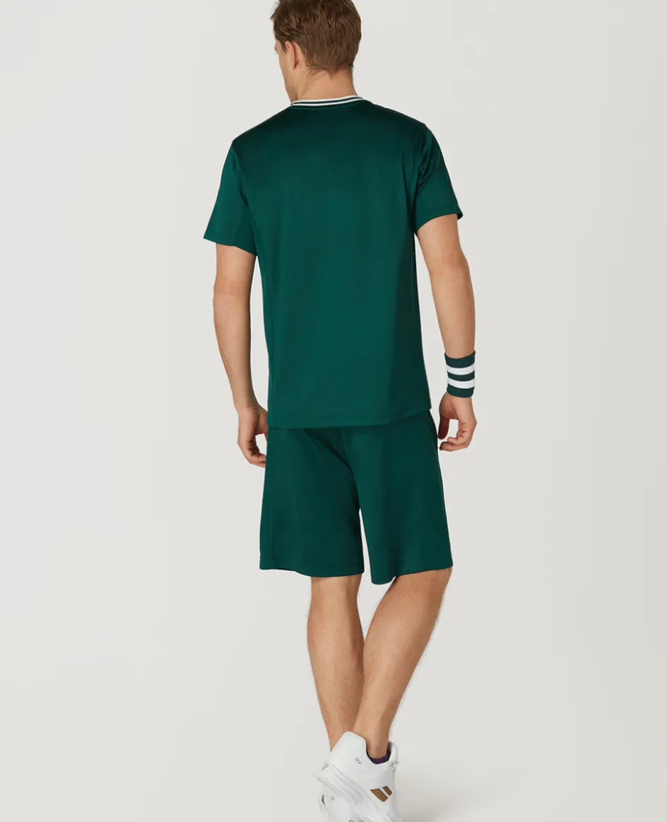 Wimbledon Mens Core Performance Tee - Green- T-Shirts