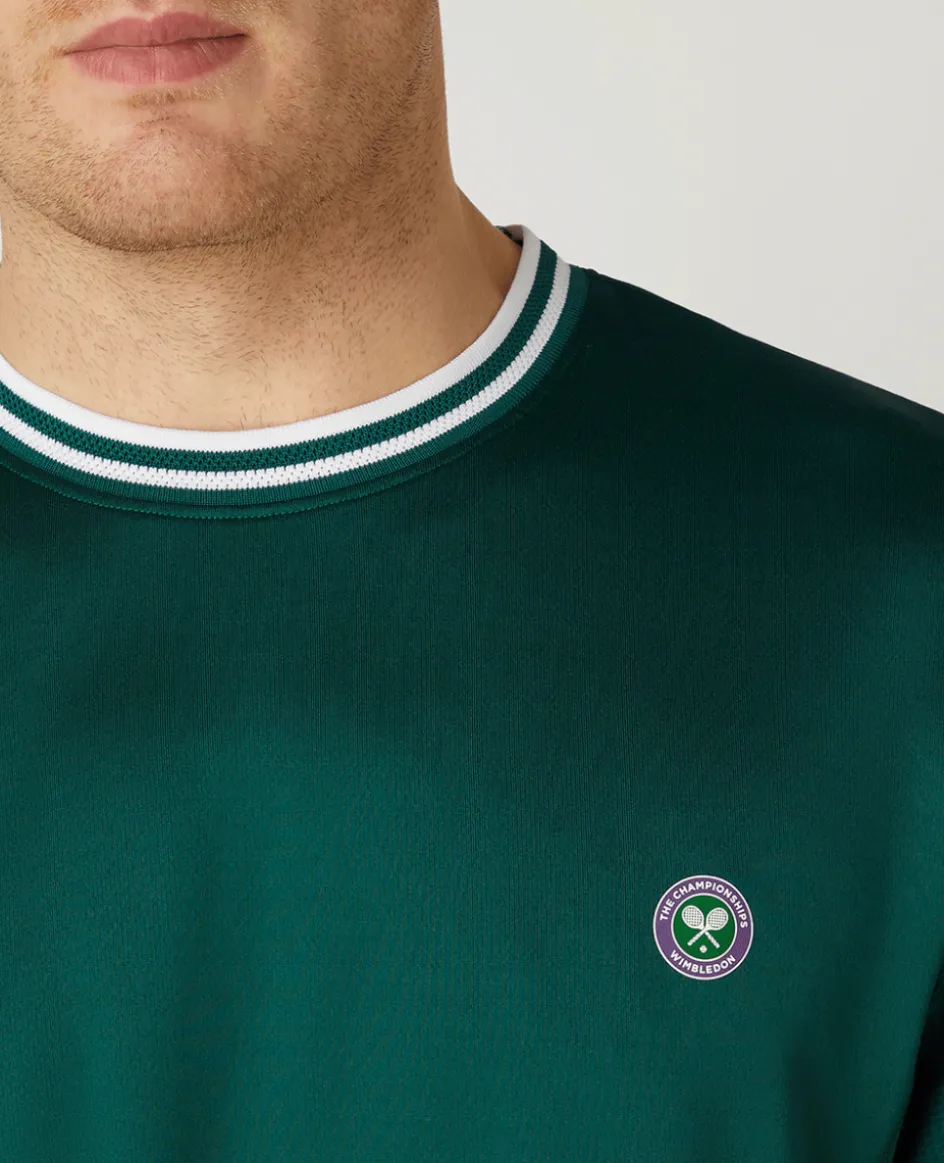 Wimbledon Mens Core Performance Tee - Green- T-Shirts