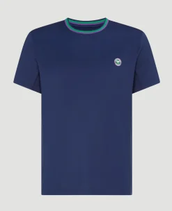 Wimbledon Mens Core Performance Tee - Navy- Tops & T-Shirts|T-Shirts