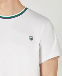 Wimbledon Mens Core Performance Tee - White- Tops & T-Shirts|T-Shirts