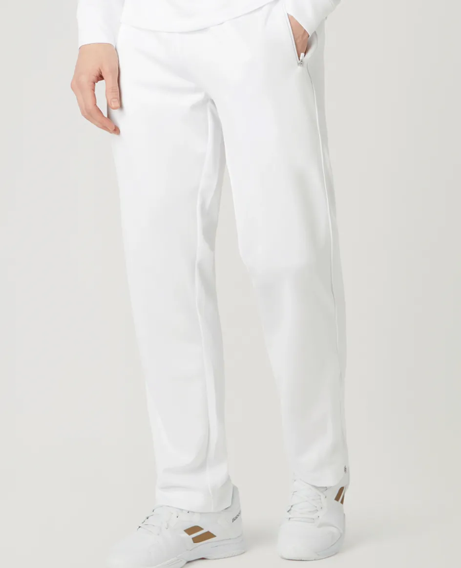 Wimbledon Mens Core Performance Track Pant - White- Trousers & Shorts|Trousers & Shorts