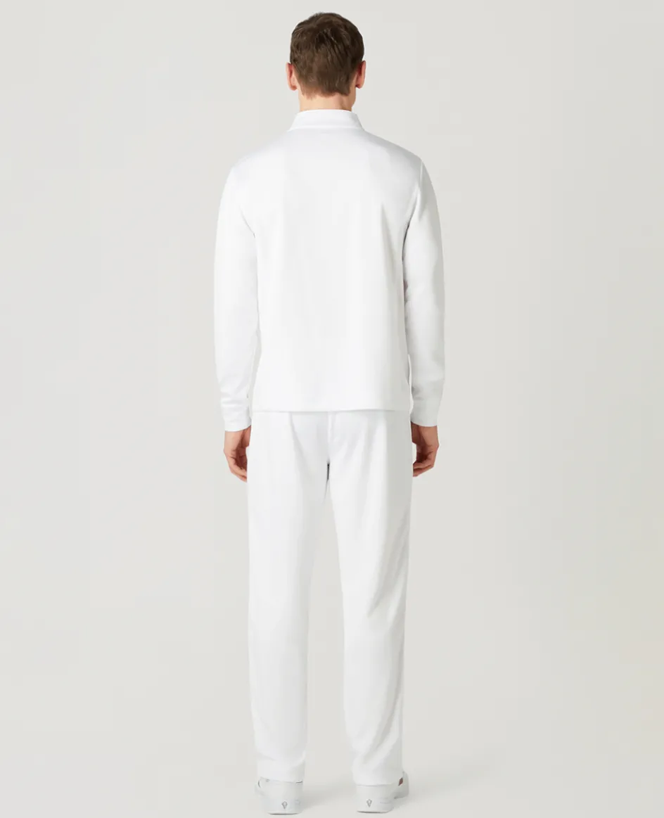 Wimbledon Mens Core Performance Track Pant - White- Trousers & Shorts|Trousers & Shorts