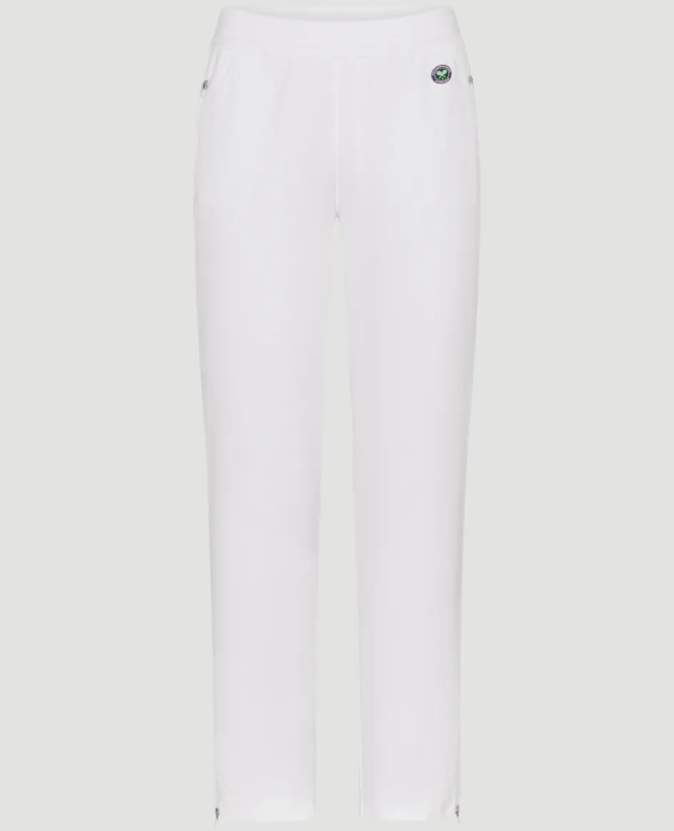 Wimbledon Mens Core Performance Track Pant - White- Trousers & Shorts|Trousers & Shorts