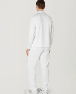 Wimbledon Mens Core Performance 1/4 Zip Training Top - White- Sweatshirts & Hoodies|Sweatshirts & Hoodies