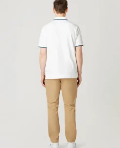 Wimbledon Mens Core Pique Polo - White- Tops & T-Shirts|Polo Shirts