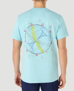 Wimbledon Mens Globe T-Shirt - Blue- T-Shirts