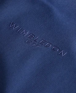Wimbledon Mens Hooded Sweatshirt - Navy- Sweatshirts & Hoodies