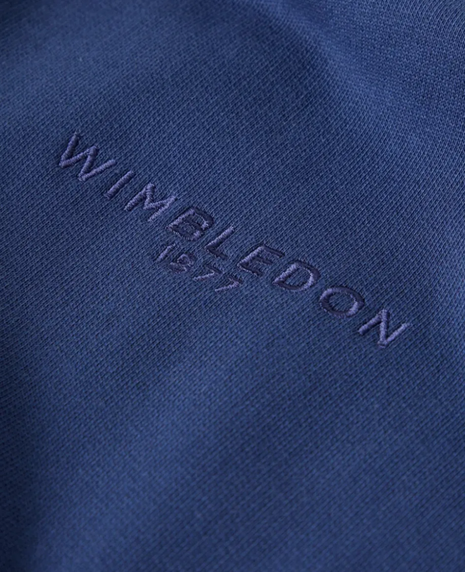 Wimbledon Mens Hooded Sweatshirt - Navy- Sweatshirts & Hoodies