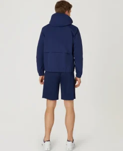 Wimbledon Mens Hooded Water Resistant Jacket - Navy- Jackets & Coats