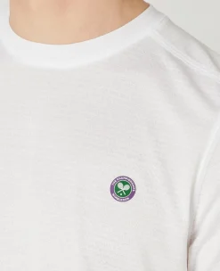 Wimbledon Mens Light Performance T-Shirt - White- Tops & T-Shirts|T-Shirts
