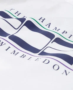 Wimbledon Mens Linear 2023 T-Shirt - White- T-Shirts