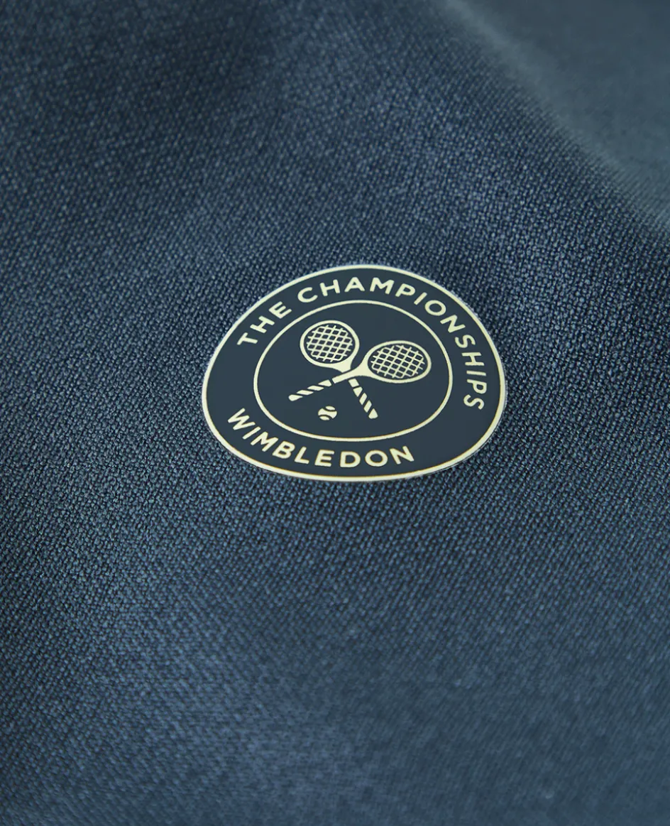 Wimbledon Mens Long Sleeve Performance T-Shirt - Steel- T-Shirts