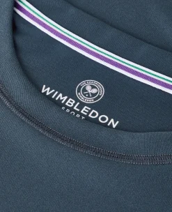 Wimbledon Mens Long Sleeve Performance T-Shirt - Steel- T-Shirts