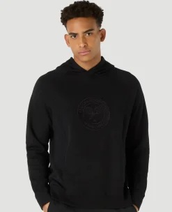 Wimbledon Mens Monobrand Logo Hoodie - Black- Sweatshirts & Hoodies