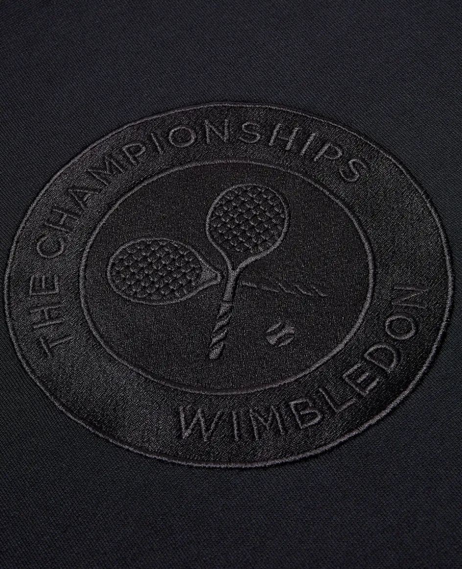 Wimbledon Mens Monobrand Logo Hoodie - Black- Sweatshirts & Hoodies