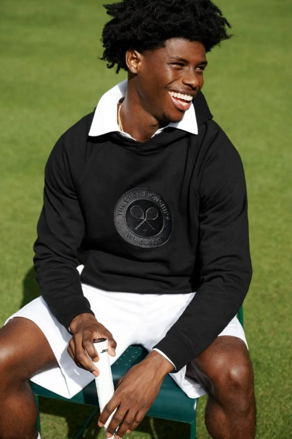 Wimbledon Mens Monobrand Logo Hoodie - Black- Sweatshirts & Hoodies