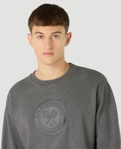 Wimbledon Mens Monobrand Logo Sweatshirt - Charcoal- Sweatshirts & Hoodies