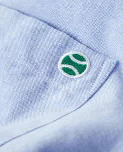 Wimbledon Mens Oxford Shirt - Blue- Shirts