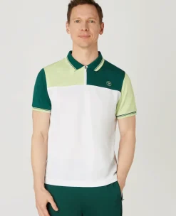 Wimbledon Mens Panel Performance Polo - Multi- Polo Shirts
