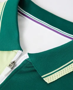 Wimbledon Mens Panel Performance Polo - Multi- Polo Shirts