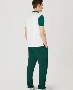 Wimbledon Mens Panel Performance Polo - Multi- Polo Shirts