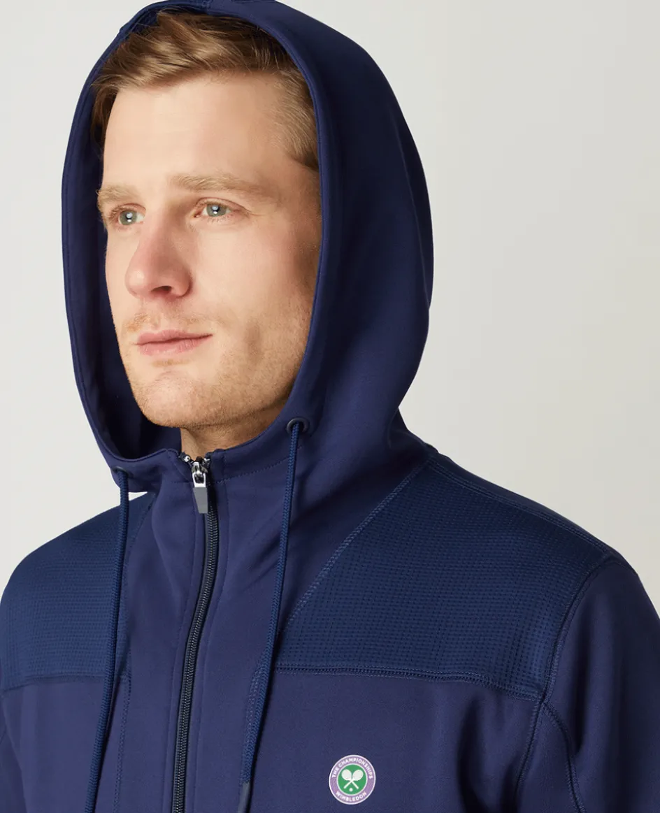 Wimbledon Mens Performance Hoody - Navy- Sweatshirts & Hoodies