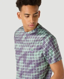 Wimbledon Mens Performance Net T-Shirt - Purple- Tops & T-Shirts|T-Shirts