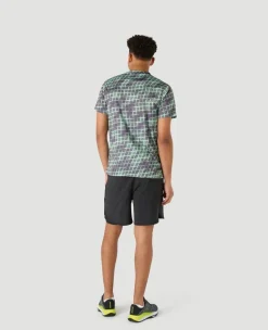 Wimbledon Mens Performance Net T-Shirt - Purple- Tops & T-Shirts|T-Shirts