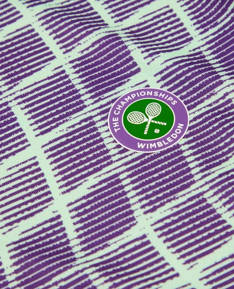 Wimbledon Mens Performance Net T-Shirt - Purple- Tops & T-Shirts|T-Shirts
