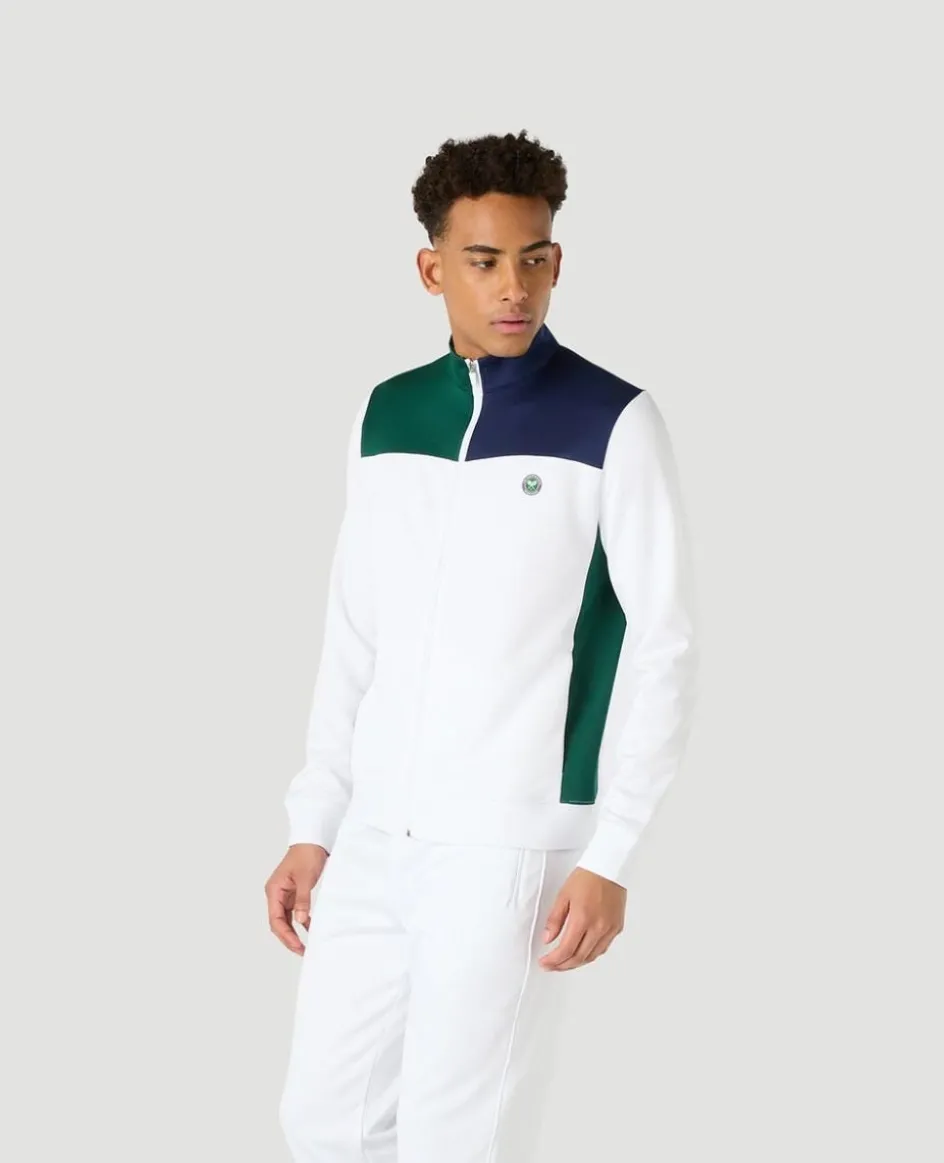 Wimbledon Mens Performance Panel Full Zip Jacket - Multi- Sweatshirts & Hoodies|Jackets & Coats