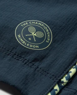 Wimbledon Mens Performance Short - Steel & Lime- Trousers & Shorts