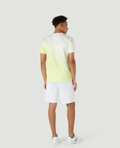 Wimbledon Mens Performance Stripe T-Shirt - White- Tops & T-Shirts|T-Shirts