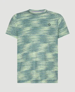 Wimbledon Mens Performance T-Shirt - Steel & Lime- T-Shirts
