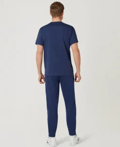 Wimbledon Mens Photo Print T-Shirt - Navy- T-Shirts