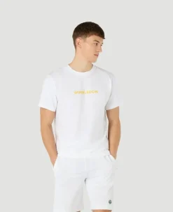 Wimbledon Mens Plughole T-Shirt - White- T-Shirts