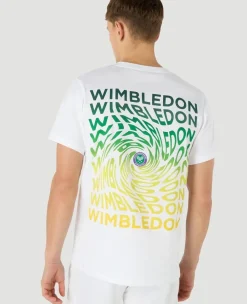 Wimbledon Mens Plughole T-Shirt - White- T-Shirts
