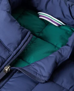 Wimbledon Mens Quilted Gilet - Navy- Jackets & Coats