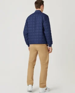 Wimbledon Mens Quilted Jacket - Navy- Jackets & Coats