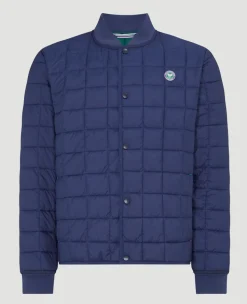 Wimbledon Mens Quilted Jacket - Navy- Jackets & Coats