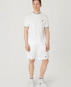 Wimbledon Mens Square Performance T-Shirt - White- Tops & T-Shirts|T-Shirts