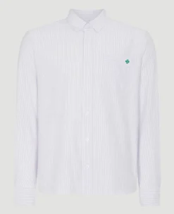 Wimbledon Mens Stripe Shirt - Lilac- Shirts