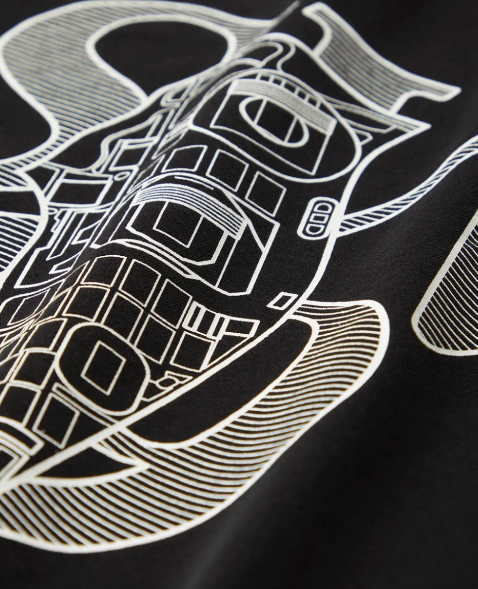 Wimbledon Mens SW19 Print T-Shirt - Black- T-Shirts
